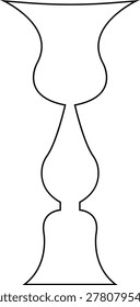 Rubin,s vase icon, as concept of self knowing, Psychologist counseling. Psychotherapy. Psychology, Vase Silhouette depth perception and figure-ground organization, creating a mind-bending experience