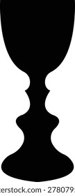 Rubin,s vase icon, as concept of self knowing, Psychologist counseling. Psychotherapy. Psychology, Vase Silhouette depth perception and figure-ground organization, creating a mind-bending experience