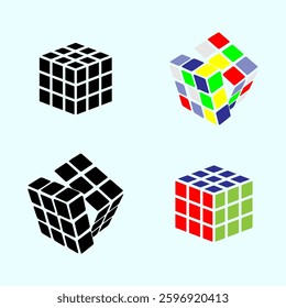 rubiq toy icon simple design