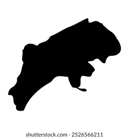 Rubirizi district map, administrative division of Uganda. Vector illustration.