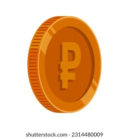 Ruble Coin Bronze Russian Rouble Copper Money Vector