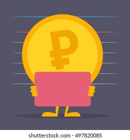 The ruble coin. The illustration on the theme of finance