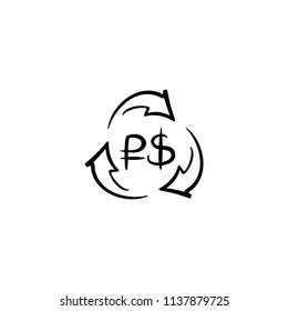 ruble dollar exchange vector