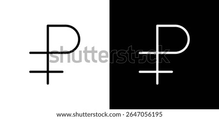 Ruble icon. Graphic Design vector icon. Ui Ux Icons