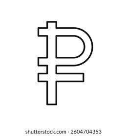 Ruble icon isolated. simple vector icon on white background