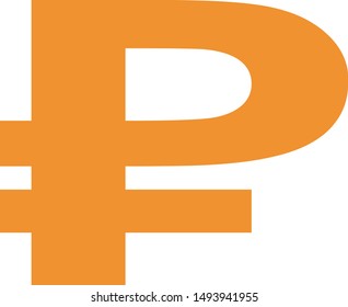 Ruble Сurrency Icon, symbol, element. Vector graphic. Isolated on white. Flat style design.