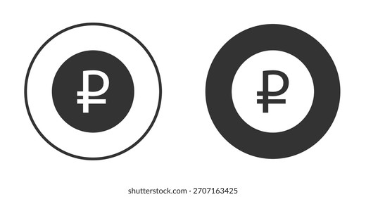 Icono de rublo para diseño de Sitio web, logotipo para Web y App.
