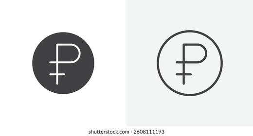 Ruble icons design. vector icons for ui designs