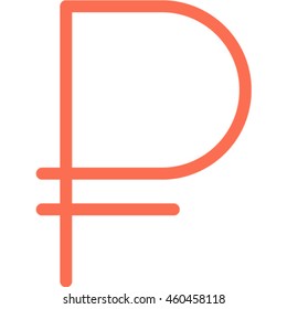 ruble outline icon