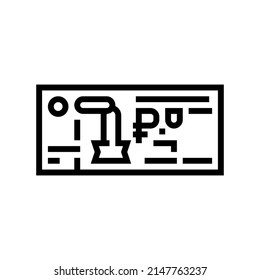 ruble rub line icon vector. ruble rub sign. isolated contour symbol black illustration