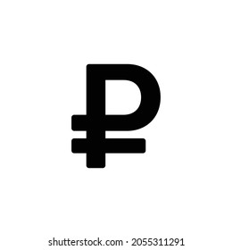 ruble sign Icon. Flat style design isolated on white background. Vector illustration