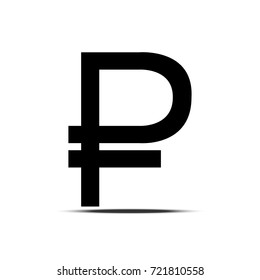 Ruble sign vector icon