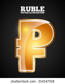 ruble symbol design, vector illustration eps10 graphic 