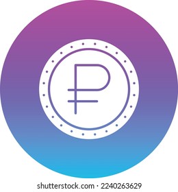 Icono vector de rublo. Se puede usar para imprimir, móviles y aplicaciones web.