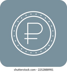 Rubel, Vektorsymbol. Kann für Druck-, Mobil- und Web-Anwendungen verwendet werden.