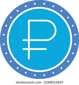 Ruble vector icon. Can be used for printing, mobile and web applications.