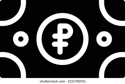 ruble Vector illustration on a transparent background. Premium quality symmbols. Glyphs vector icons for concept and graphic design. 

