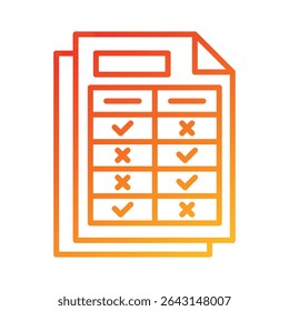 Rubric Icon Element for Design