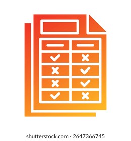 Rubric Icon Element for Design