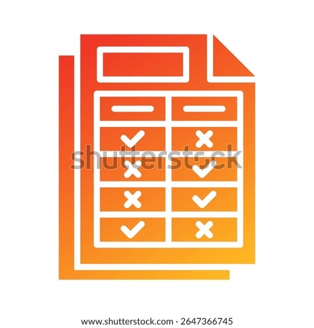 Rubric Icon Element for Design