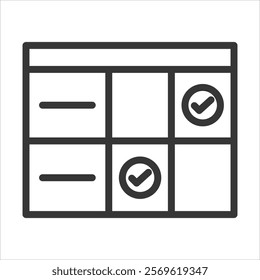 Rubrics Outline Icon Vector Illustration