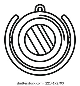 Ruby amulet icon outline vector. Esoteric bead. Mystical amulet