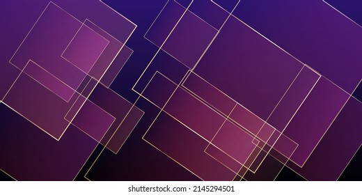 Ruby Business Paper with Gold Lines. 3D Abstract Polygonal Sparkling Cover. Golden Premium Geo Banner. Royal Silver Triangular Frame. Gold Luxury Crystal Card. Christmas New Year Squares Border.