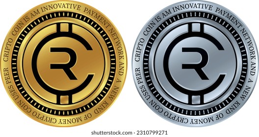 ruby  coin-rby vector illustrations. 3d illustration. vector coins.