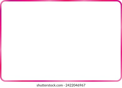 Ruby color elegant outline frame vector empty border illustration isolated on white background