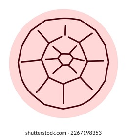 Ruby color line icon. Precious stones. Pictogram for web page, mobile app, promo.