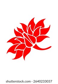 Ruby flower Essence is a charming red flower and a precious gem 014 eps format.eps