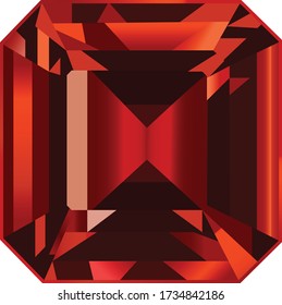 Ruby Gemstone jewel digital Illustration