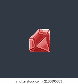 ruby gemstone in pixel art style