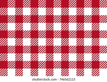 Ruby Gingham Tablecloth Seamless Pattern Texture