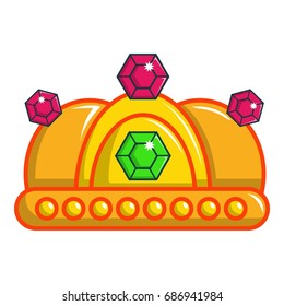 Ruby imperial crown icon. Cartoon illustration of ruby imperial crown vector icon for web design