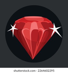 Ruby Jewel isolated on a black background image.