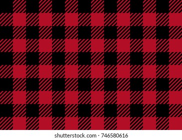 Ruby Lumberjack Buffalo Plaid Seamless Pattern
