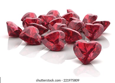 ruby  on white background .Vector illustration.