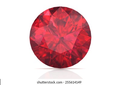 Ruby On White Background.Vector Illustration.