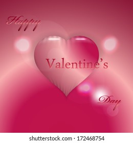 Ruby Red glossy valentines day background - eps 10
