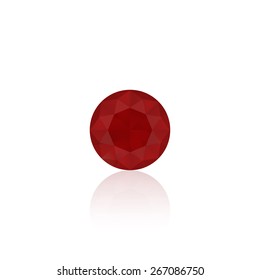 Ruby sapphire syntetic isolated on white