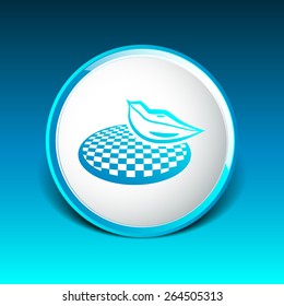 Ruby vector lips - white area of lips is transparent