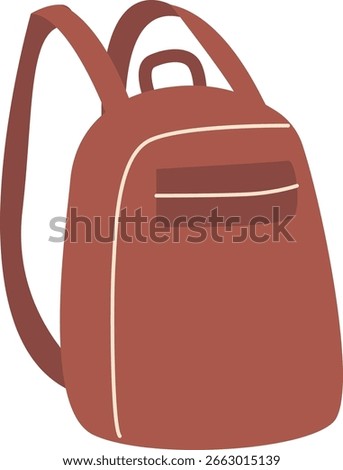 Rucksack female accessory vector illustration