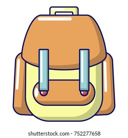 Rucksack icon. Cartoon illustration of rucksack vector icon for web