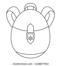 Rucksack icon. Outline rucksack vector icon for web design isolated on white background