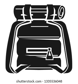 Rucksack icon. Simple illustration of rucksack vector icon for web design isolated on white background
