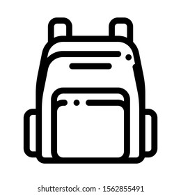 Rucksack Icon Vector. Outline Rucksack Sign. Isolated Contour Symbol Illustration