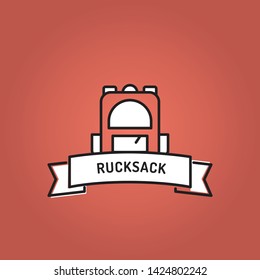 RUCKSACK AND ILLUSTRATION ICON CONCEPT 
