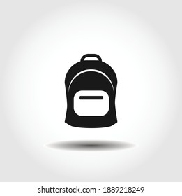 rucksack. Knapsack. Schoolbag. Sack isolated vector icon. backpack design element