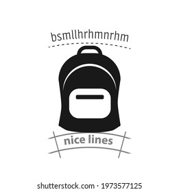 rucksack. Knapsack. Schoolbag. Sack simple vector icon. rucksack. Knapsack. Schoolbag. Sack simple vector icon. rucksack. Knapsack. Schoolbag. Sack simple vector icon. 